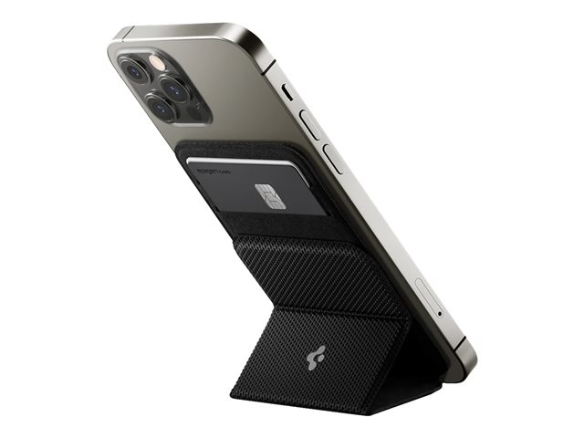 Spigen Apple iPhone 14 / iPhone 13 / iPhone 12 Magnetic Magsafe Card Wallet Smart Fold MagFit Black