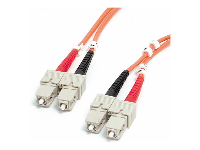 StarTech.com 2m (6.6ft) SC to SC OM1 Multimode Fiber Optic Cable, 62.5/125 Fiber Size, 10G Networks, LSZH Fiber Patch Cord - Network cable - SC multi-mode (M) to SC multi-mode (M) - 2 m - fibre optic - duplex - 62.5 / 125 micron - for P/N: PEX1000MMSC2, SV565FXDUSA