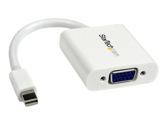 StarTech.com Mini DisplayPort to VGA Adapter - White - 1080p - Thunderbolt to VGA Monitor Adapter - Mini DP to VGA Converter (MDP2VGAW) - Video converter - VGA - DisplayPort - white