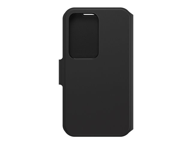 OtterBox Strada Series Via - Flip cover for mobile phone - synthetic material - black night - for Samsung Galaxy S23