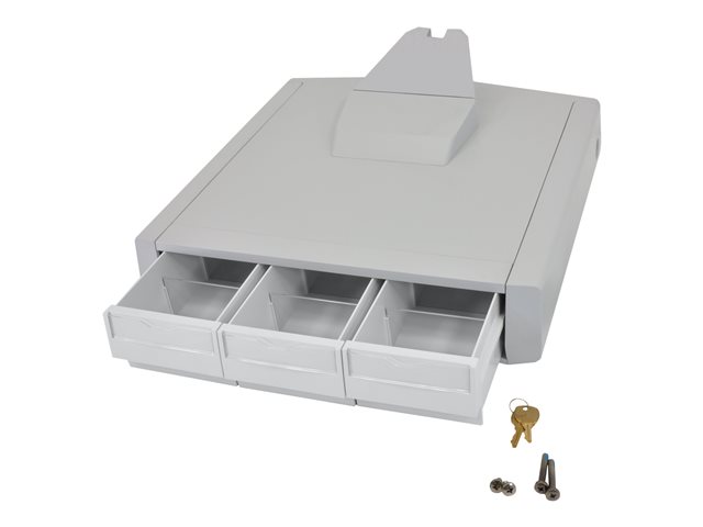 Ergotron StyleView Primary Storage Drawer, Triple - Mounting component (drawer module) - grey, white