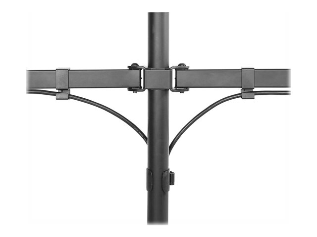 Neomounts FPMA-D550D - Mounting kit - full-motion - for 2 LCD displays - steel - black - screen size: 10\"-32\" - clamp mountable, grommet, desk-mountable