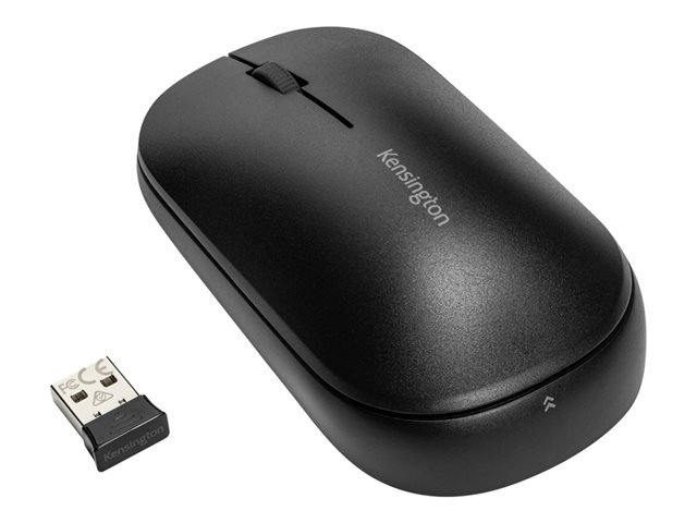 Kensington SureTrack Dual Wireless Mouse - Mouse - optical - 4 buttons - wireless - 2.4 GHz, Bluetooth 5.0 LE, Bluetooth 3.0 - USB wireless receiver - black