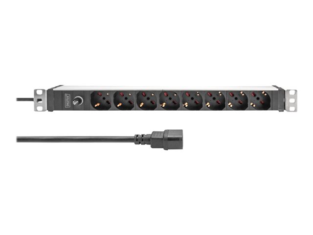 Socket strip with aluminum profile