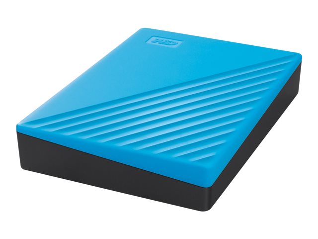 WD My Passport WDBPKJ0040BBL - Hard drive - encrypted - 4 TB - external (portable) - USB 3.2 Gen 1 - 256-bit AES - blue