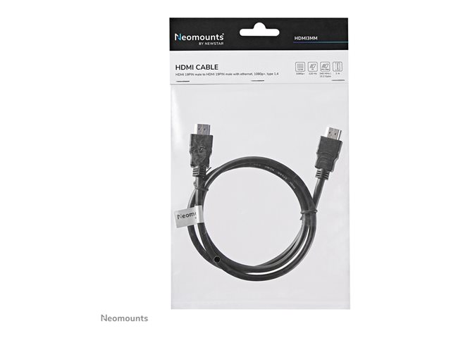 Neomounts - HDMI cable - HDMI male to HDMI male - 1 m - black
