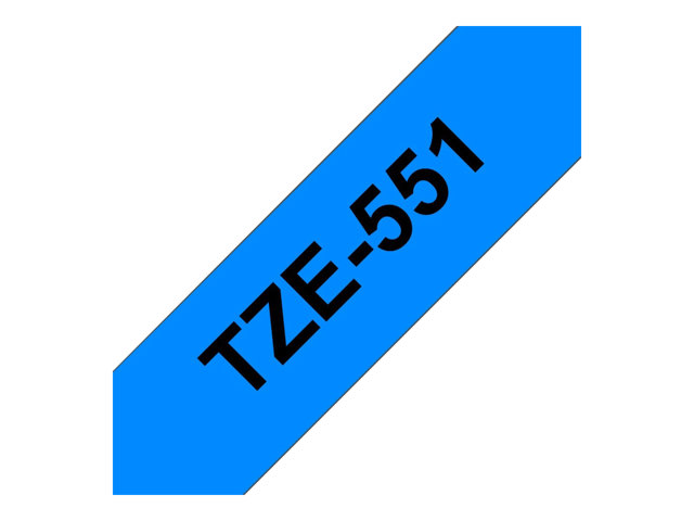 Brother TZe-551 - Black on blue - Roll (2.4 cm) 1 cassette(s) laminated tape - for Brother PT-D600, P-Touch PT-2730, 3600, D600, D800, E550, H500, P700, P750, P900, P950