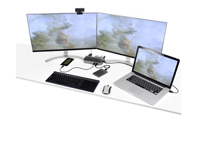 StarTech.com USB-C USB-A Dock, Hybrid Universal USB 3.0 Docking Station for USB-C or USB-A Laptop, Dual Monitor 4K 60Hz HDMI/DisplayPort, 6x USB-A Hub, Gigabit Ethernet, USB 3.1/3.2 Gen 1 - Dual 4K USB-C Dock (DK30A2DHUUE) - Docking station - USB - 2 x HDMI, 2 x DP - 1GbE - 40 Watt