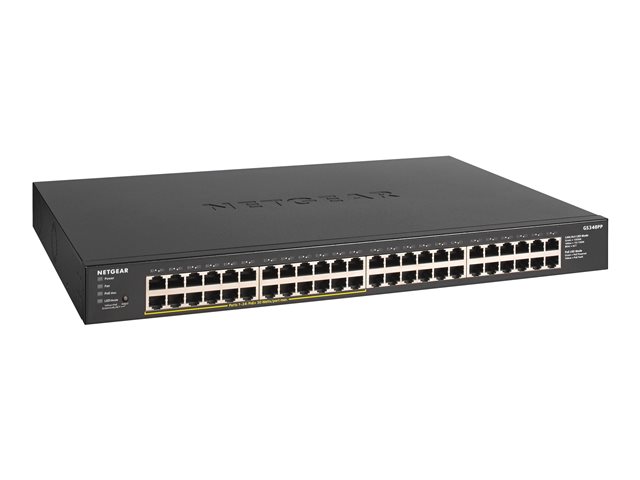 NETGEAR GS348PP - Switch - unmanaged - 48 x 10/100/1000 (24 PoE+) - desktop, rack-mountable - PoE+ (380 W)