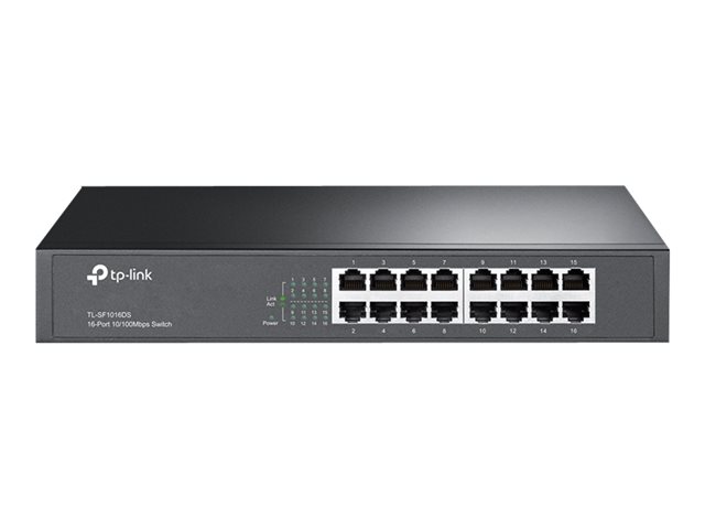TL-SF1016DS 16-port 10/100M Switch 16 10/100M RJ45 ports 13-inch steel case