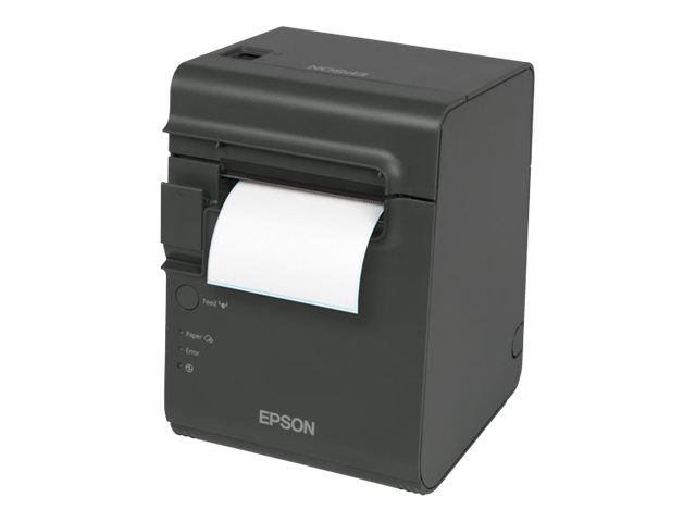 TM-L90 label printer black direct thermal/203 dpi/media width 80 mm/speed 150 mm/s/USB/RS232/ESC/POS/including PSU/no power cable/no interface cable