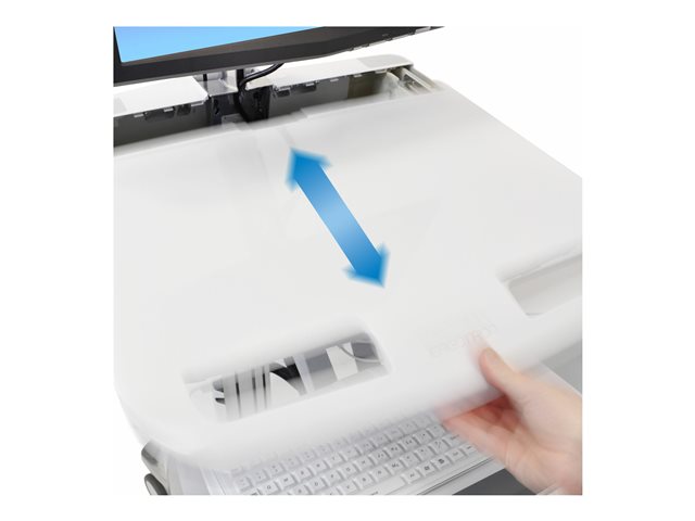 Ergotron StyleView - Cart - open architecture - for LCD display / PC equipment - with LCD arm, 2 drawers (1x2) - lockable - medical - high-grade plastic, aluminium, zinc-plated steel - screen size: up to 24\"
