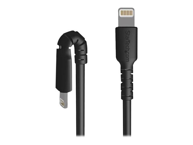 StarTech.com 3 ft(1m) Durable Black USB-C to Lightning Cable, Heavy Duty Rugged Aramid Fiber USB Type C to Lightning Charger/Sync Power Cord, Apple MFi Certified iPad/iPhone 12 Pro Max - iPhone 7/8/11/11 Pro - Lightning cable - Lightning male to 24 pin USB-C male - 1 m - black