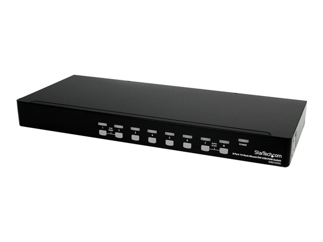 StarTech.com 8 Port 1U Rackmount DVI USB KVM Switch - USB DVI KVM Switch - DVI KVM Switch - USB KVM Switch (SV831DVIU) - KVM switch - 8 x KVM port(s) - 1 local user - rack-mountable - for P/N: RK12OD2, RK2537BKM, RK3236BKF, RK4236BKB, RK4242BK24, RK4242BK30, RKQMCAB12V2
