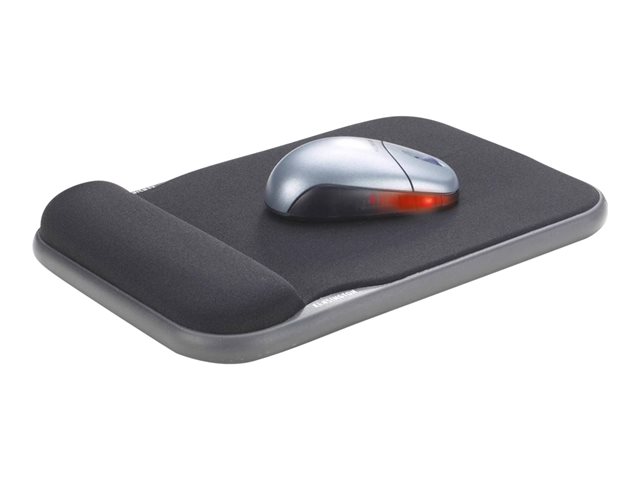 Kensington Sports Contour Gel Mouse Wrist Pad - Mouse pad with wrist pillow - black