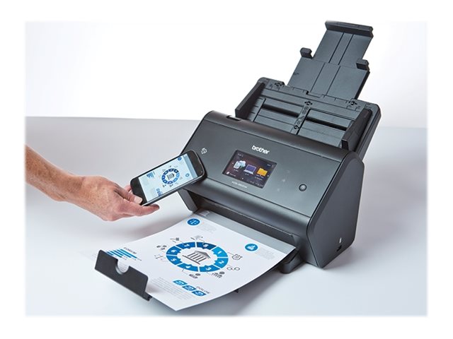Brother ADS-3600W - Document scanner - Duplex - 215.9 x 5000 mm - 600 dpi x 600 dpi - up to 50 ppm (mono) / up to 50 ppm (colour) - ADF (50 sheets) - USB 3.0, LAN, Wi-Fi(n), USB 2.0 (Host)