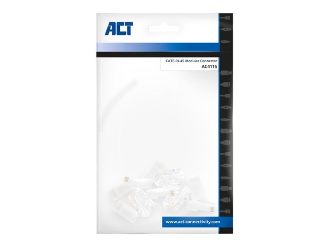 ACT - Netwerkconnector - RJ-45 (M) - CAT 6 (pak van 10)
