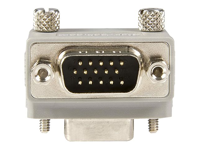 StarTech.com Right Angle VGA Adapter - Right Angle VGA to VGA - Male/Female - Type 2 - Male VGA to Female VGA (GC1515MFRA2) - VGA adapter - HD-15 (VGA) (M) to HD-15 (VGA) (F) - 90° connector - grey - for P/N: DP2VGAMM6B, HD2VGAMM6, MXTHQMM10MA, MXTHQ