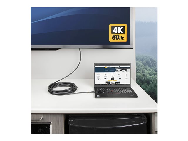 StarTech.com 7m (23ft) Active HDMI Cable w/ Ethernet - HDMI 2.0 4K 60Hz UHD - Rugged HDMI Cord w/ Aramid Fiber - Durable High Speed HDMI Cable - Heavy-Duty HDMI 2.0 Cable - High Speed - HDMI cable with Ethernet - HDMI male to HDMI male - 7 m - black