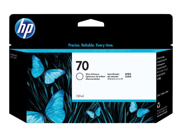 HP 70 - 130 ml - gloss enhancer - original - DesignJet - ink cartridge - for DesignJet HD Pro MFP, T120, Z2100, Z3100, Z3100ps, Z3200, Z3200ps, Z5200, Z5400