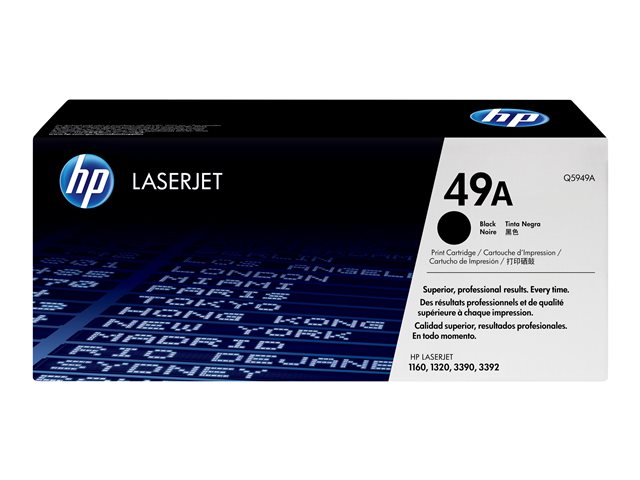 HP 49A - Black - original - LaserJet - toner cartridge (Q5949A) - for LaserJet 1160, 1160Le, 1320, 1320n, 1320nw, 1320t, 1320tn, 3390, 3392