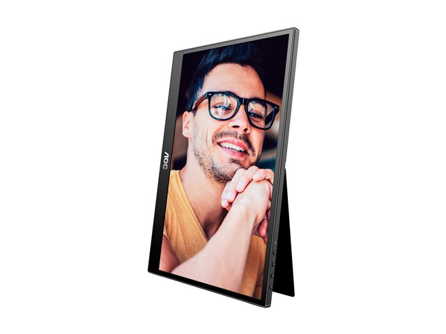AOC 16T3EA - LED monitor - 16\" (15.6\" viewable) - portable - 1920 x 1080 Full HD (1080p) @ 60 Hz - IPS - 250 cd/m² - 700:1 - 4 ms - USB-C - textured black