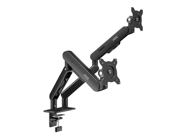 AOC AM420B - Mounting kit (clamp, grommet mount, monitor arm, gas spring) - for 2 flat panels - simple and sleek - aluminium alloy - black - screen size: 17\"-34\" - desk-mountable