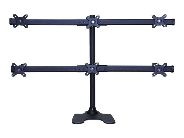 Neomounts FPMA-D700DD6 - Stand - for 6 LCD displays - black - screen size: 10\"-27\" - desktop stand, desk-mountable