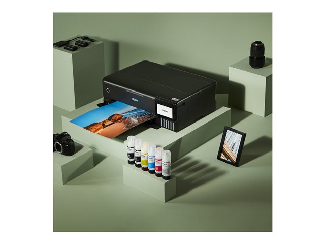 Epson EcoTank ET-8550 - Multifunction printer - colour - ink-jet - refillable - A3 (media) - up to 16 ppm (printing) - USB, LAN, Wi-Fi(ac), USB host - black