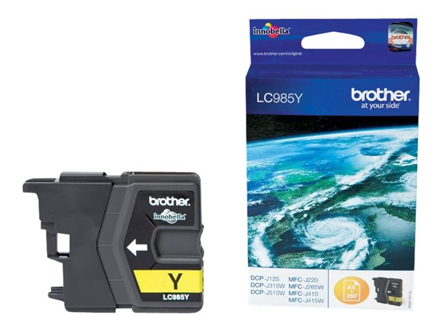 Brother LC985Y - Yellow - original - ink cartridge - for Brother DCP-J125, DCP-J140, DCP-J315, DCP-J515, MFC-J220, MFC-J265, MFC-J410, MFC-J415