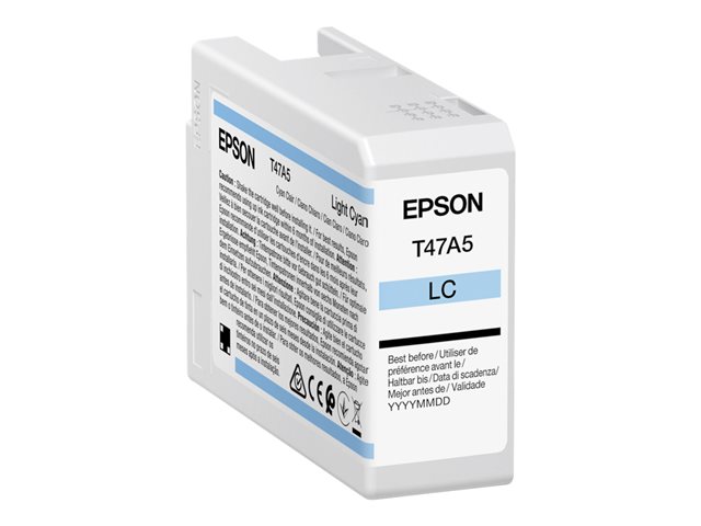 Epson T47A5 - 50 ml - light cyan - original - ink cartridge - for SureColor SC-P900, SC-P900 Mirage Bundling