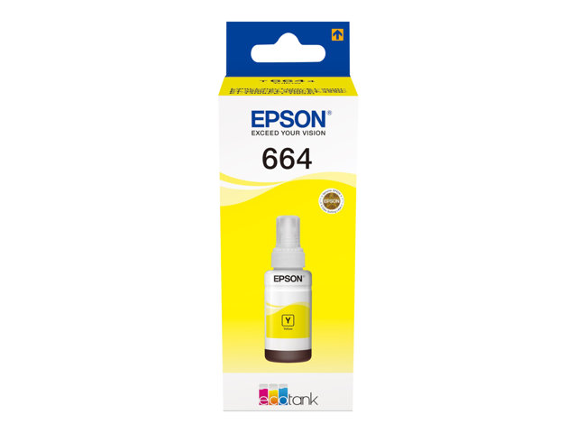 Epson T6644 - 70 ml - yellow - original - ink refill - for EcoTank ET-14000, ET-16500, ET-2500, ET-2550, ET-2600, ET-2650, ET-3600, ET-4500, ET-4550
