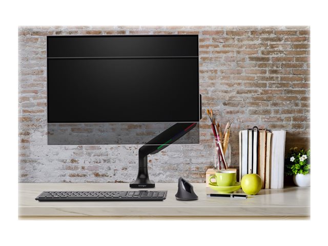 Kensington SmartFit One-Touch Height Adjustable Single Monitor Arm - Mounting kit - adjustable arm - for Monitor - plastic, aluminium, steel - screen size: 13\"-34\" - desktop, C-clamp, grommet, desk-mountable