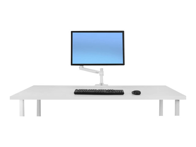Ergotron LX - Mounting kit (articulating arm, desk clamp mount, pole, extension bracket) - for LCD display - aluminium, steel - white - screen size: up to 34\" - desktop