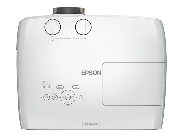 Epson EH-TW7100 - 3LCD projector - 3D - 3000 lumens (white) - 3000 lumens (colour) - 3840 x 2160 (2 x 1920 x 1080) - 16:9 - 4K - white