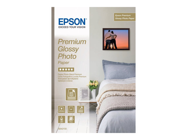 Epson Premium Glossy Photo Paper - Glossy - A4 (210 x 297 mm) 15 sheet(s) photo paper - for EcoTank ET-2650, 2750, 2751, 2756, 2850, 2851, 2856, 4750, 4850