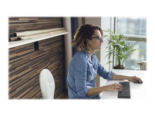 Dell Pro KM5221W - Keyboard and mouse set - wireless - 2.4 GHz - QWERTY - US International - black