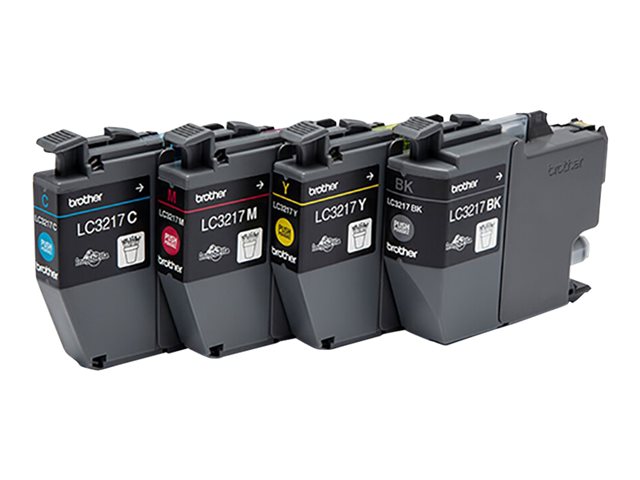 Brother LC3217 Value Pack - 4-pack - black, yellow, cyan, magenta - original - ink cartridge - for Brother MFC-J5330, J5730, J5930, J6530, J6935, Business Smart Pro MFC-J6930
