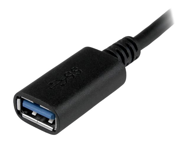 StarTech.com USB-C to USB Adapter - 6in - USB-IF Certified - USB-C to USB-A - USB 3.1 Gen 1 - USB C Adapter - USB Type C (USB31CAADP) - USB adapter - 24 pin USB-C (M) to USB Type A (F) - USB 3.0 - 15.2 cm - black - for P/N: DK31C3HDPD, DK31C3HDPDUE, DKM30CHDPD, DKM30CHDPDUE, PEXUSB312A1C1H, PEXUSB312A2C2V