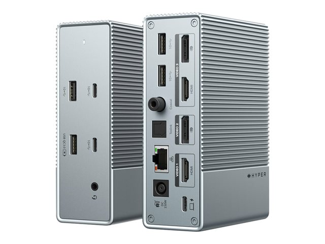 HyperDrive GEN2 - Docking station - USB-C - 2 x HDMI, 2 x DP - 1GbE - Europe