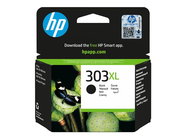 HP 303XL - 12 ml - High Yield - black - original - ink cartridge - for ENVY Photo 62XX, Photo 71XX, Photo 7830, ENVY Inspire 72XX, 79XX