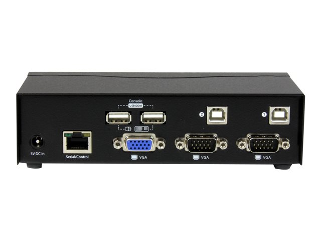 StarTech.com 2 Port USB VGA KVM Switch with DDM Fast Switching Technology and Cables - VGA USB KVM Switch - DDM KVM Switch (SV231USBDDM) - KVM / USB switch - 2 x KVM / USB - 1 local user - desktop