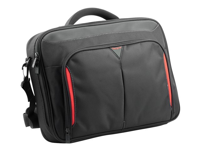 Targus Classic+ Clamshell - Notebook carrying case - 15\" - 15.6\" - black, red