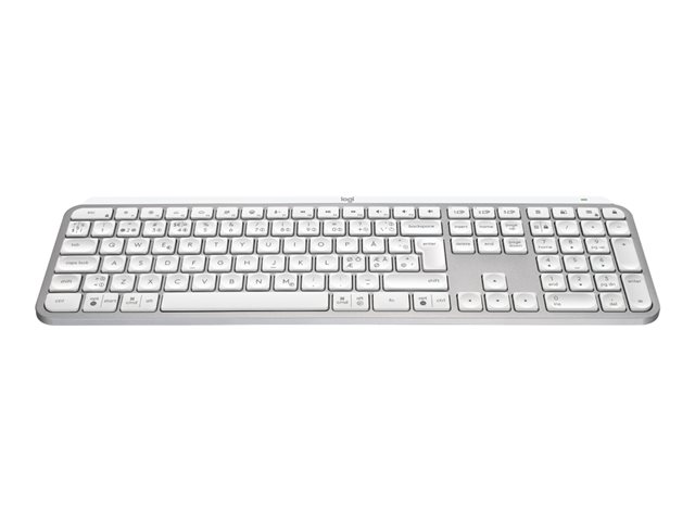 Logitech MX Keys S - Keyboard - backlit - wireless - Bluetooth LE - QWERTY - US English - key switch: Scissor-Key - pale grey