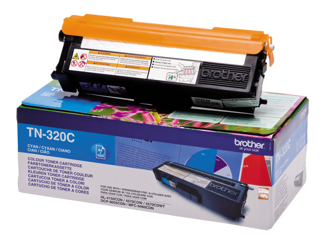 Brother TN320C - Cyan - original - toner cartridge - for Brother DCP-9055, DCP-9270, HL-4140, HL-4150, HL-4570, MFC-9460, MFC-9465, MFC-9970