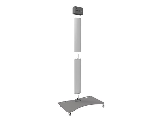 SmartMetals - Cart - single construction - for flat panel - fully divisible, 85 kg - dark grey, aluminium - screen size: up to 90\"