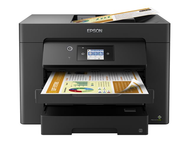 Epson WorkForce WF-7835DTWF - Multifunction printer - colour - ink-jet - A3 (297 x 420 mm) (original) - A3 (media) - up to 25 ppm (printing) - 250 sheets - 33.6 Kbps - USB 2.0, LAN, Wi-Fi(n)