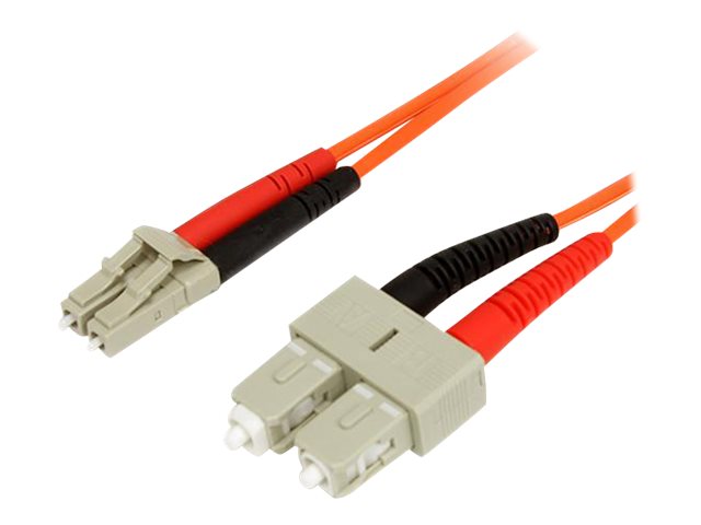 StarTech.com 1m Fiber Optic Cable - Multimode Duplex 62.5/125 - LSZH - LC/SC - OM1 - LC to SC Fiber Patch Cable (FIBLCSC1) - Network cable - LC multi-mode (M) to SC multi-mode (M) - 1 m - fibre optic - duplex - 62.5 / 125 micron