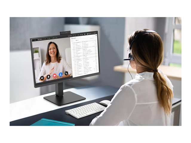LG 24BA850-B - BA850 Series - LED monitor - 24\" (23.8\" viewable) - 1920 x 1080 Full HD (1080p) @ 100 Hz - IPS - 250 cd/m² - 1300:1 - 5 ms - HDMI, DisplayPort, USB-C - speakers - business