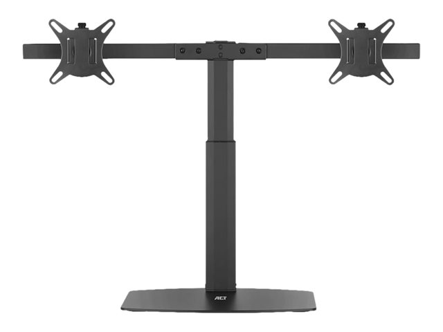 ACT - Stand (bureaustandaard, gasvering, snel ontgrendelingsmechanisme) - verstelbare dubbele armen - voor 2 LCD- / plasma-panelen - plastic, aluminium - schermgrootte: 10\"-27\"